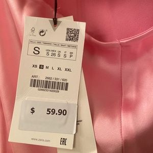 Zara Satin Pink Dress